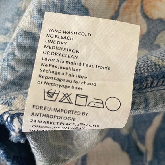 Anthropologie Tiny Gaina Printed Shift Half Button Dress Small - Picture 9 of 9